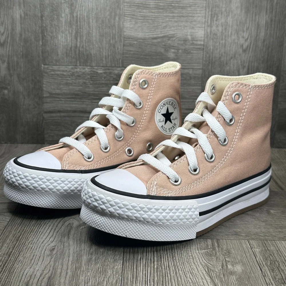 Converse Chuck Taylor All Star Move Youth 11 Peach Pink Platform NEW A12301F
